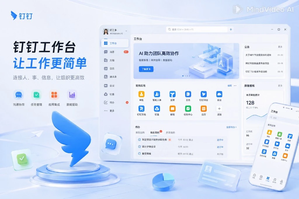 智能办公协同工作台界面展示